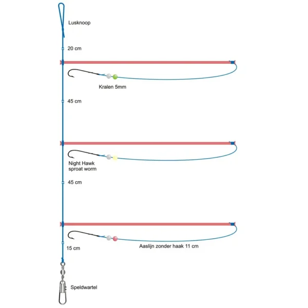 Midnight Moon Platvis Onderlijn - bezemafhouder